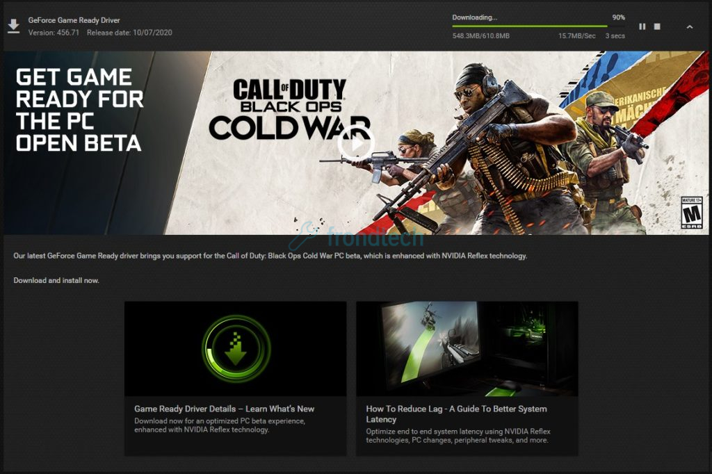 nvidia driver 456.71 for black ops cold war