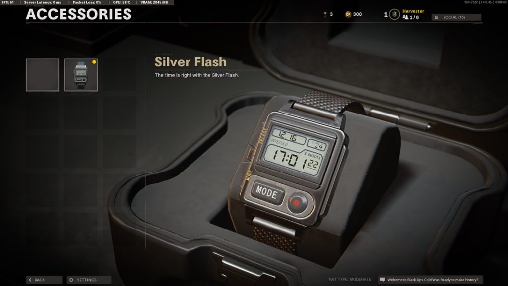 Black Ops Cold War - Silver Flash Watch