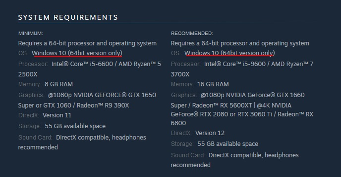 the medium runs on windows 10 64 bit only