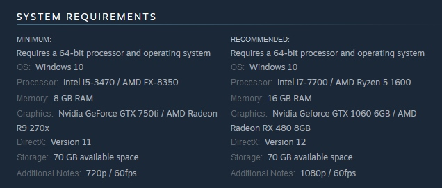 outriders system requirements