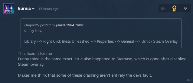 Bless Unleashed - Disabling Steam Overlay works - proof