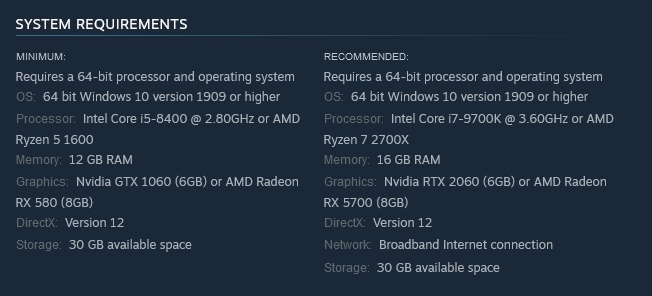 Deathloop - Official System Requirements