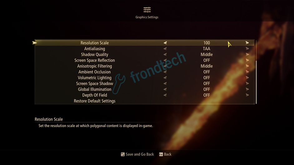 Tale of Arise - Graphics Settings