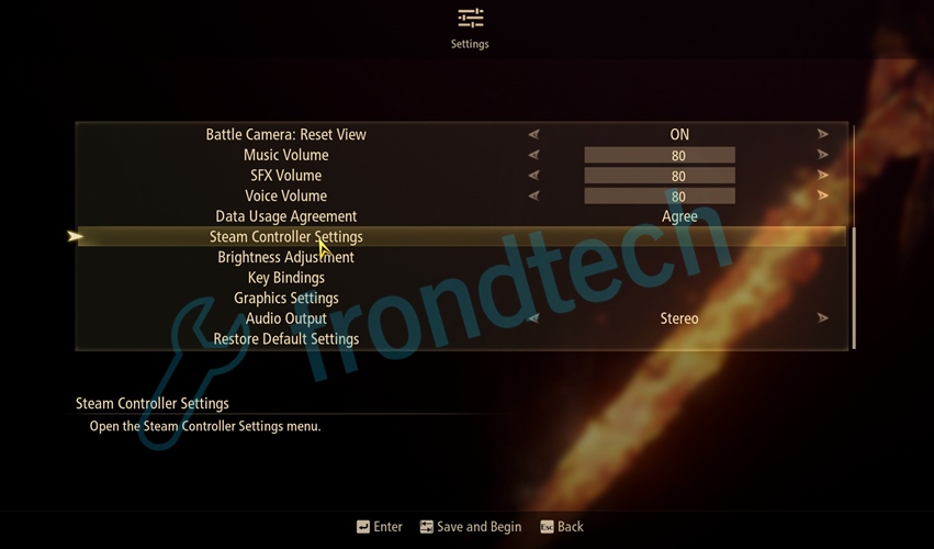 Tales of Arise - Steam Controller Settings