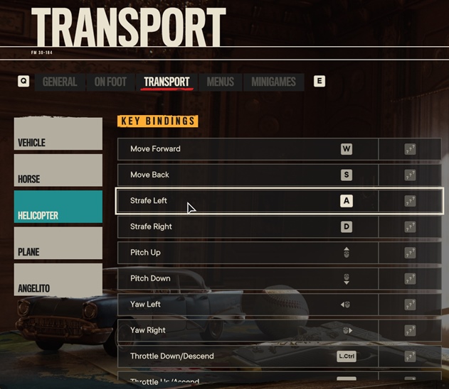 FAR CRY 6 Controls - TRANSPORT - HELICOPTER