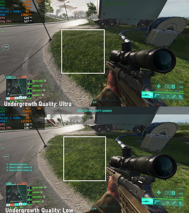 Battlefield 2042 - Undergrowth Quality Ultra vs Low