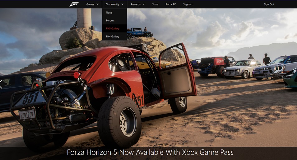 Forza Horizon 5 Gallery Location