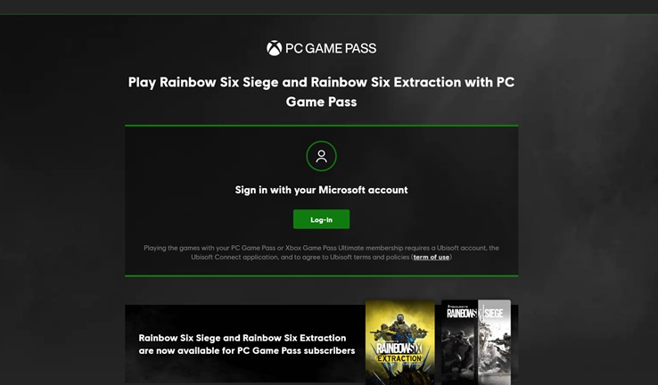Play Rainbow Six Extraction with PC Game Pass page