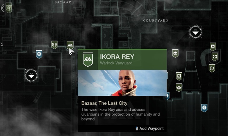 Ikora Rey Location on The Tower