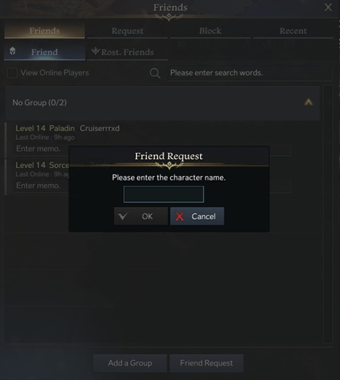 Lost Ark - How to send friend request