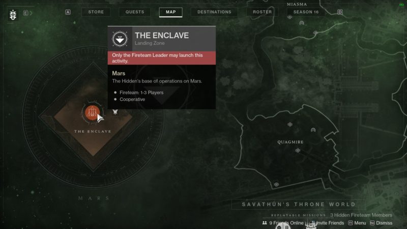 visit the enclave in destiny 2