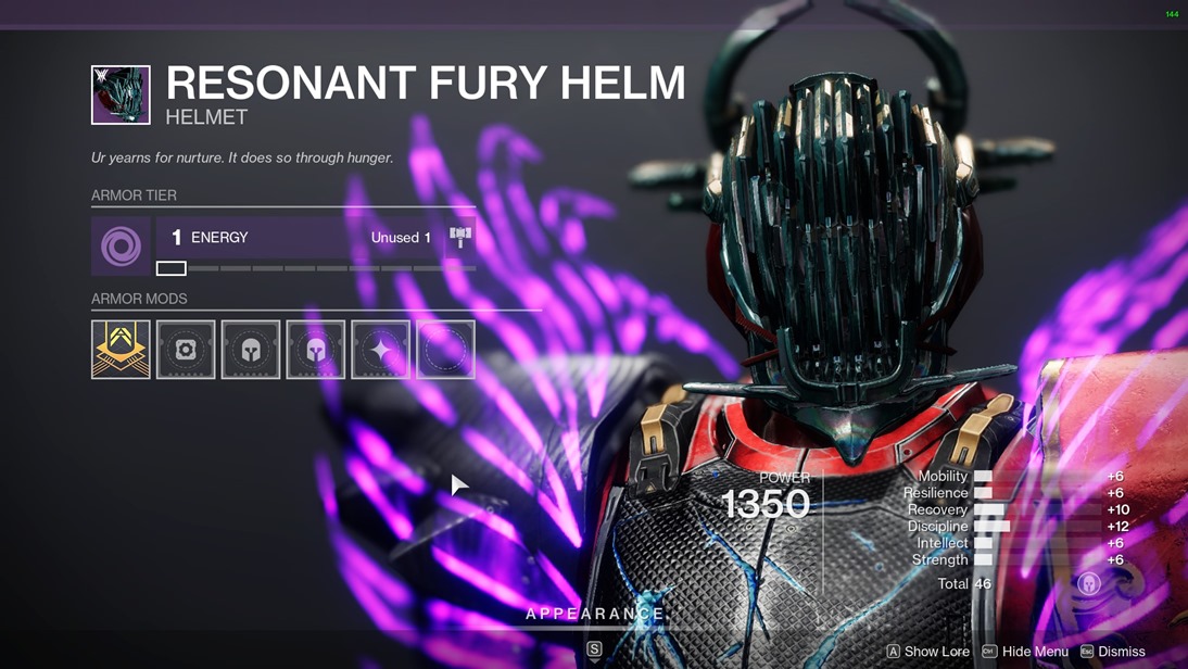 Resonant Fury Helm - Destiny 2