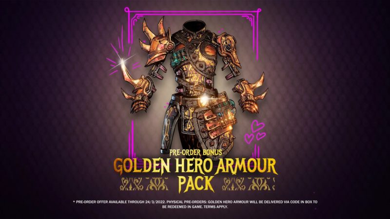 golden hero armor pack pre-order bonus 