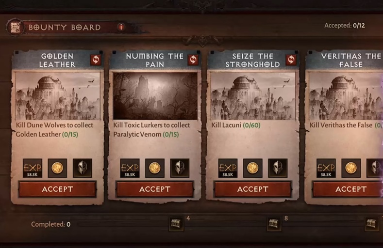 The Bounty Board - Diablo Immortal