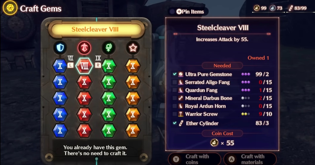 How to unlock gem slots in Xenoblade Chronicles 3