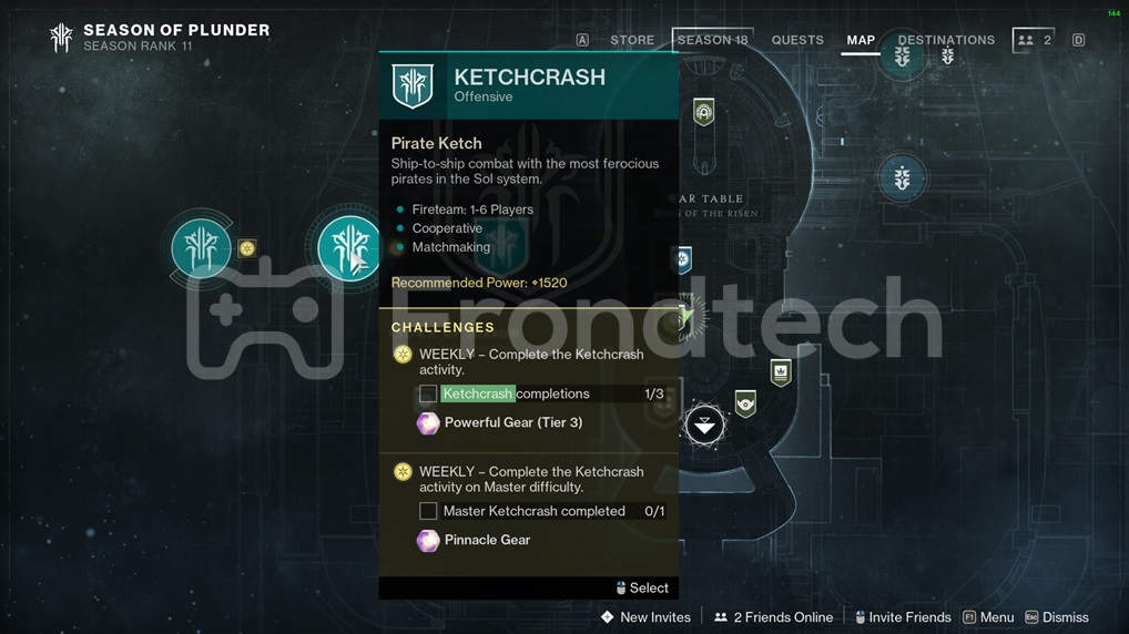 Play Ketchcrash to get Map Fragments in Destiny 2 Season 18