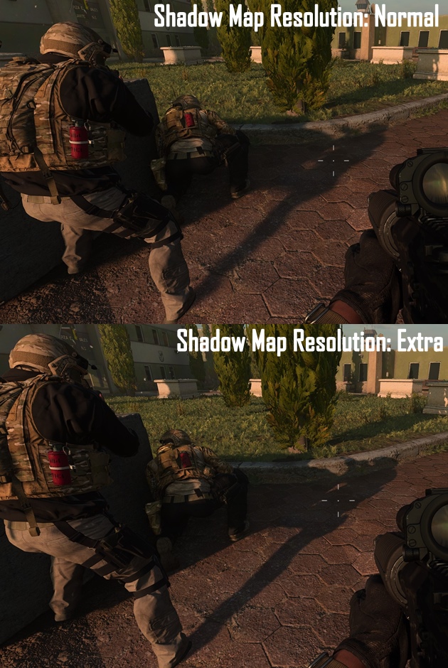 Comparison between different Shadow Quality Settings - Call of Duty Modern Warfare 2