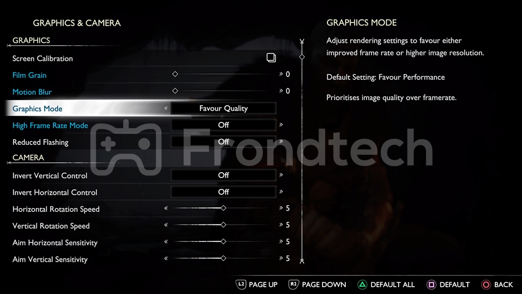 God of War Ragnarok Settings that can be used to fix crashes on PS5