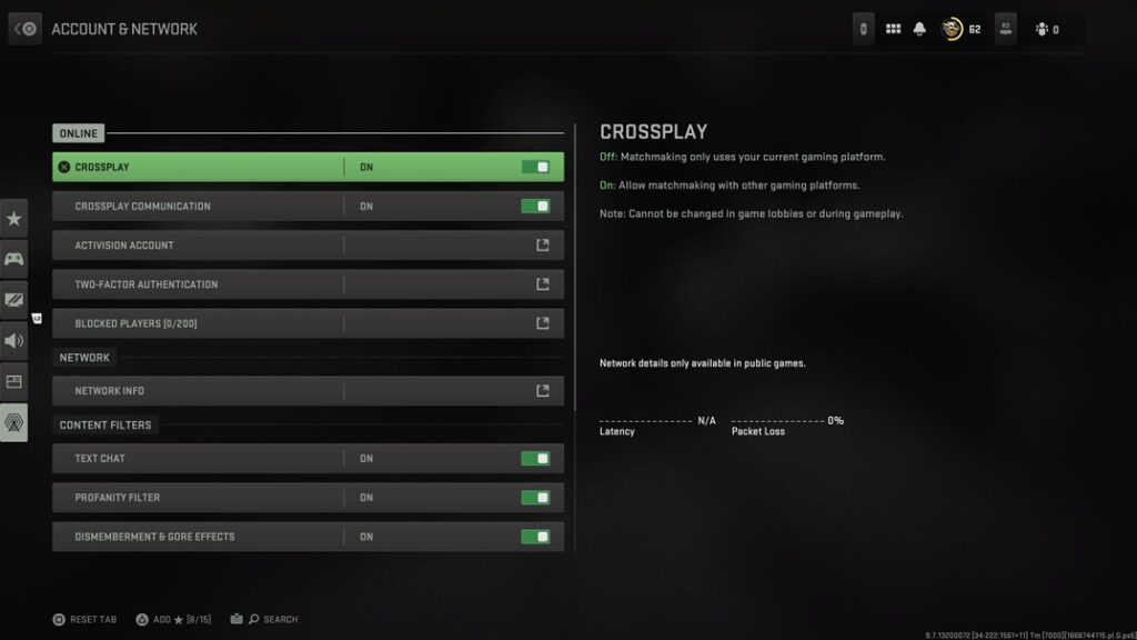 How to disable and enable crossplay in Warzone 2