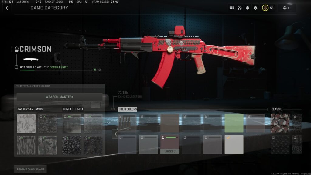 How to get Crimson Camo in COD MW2