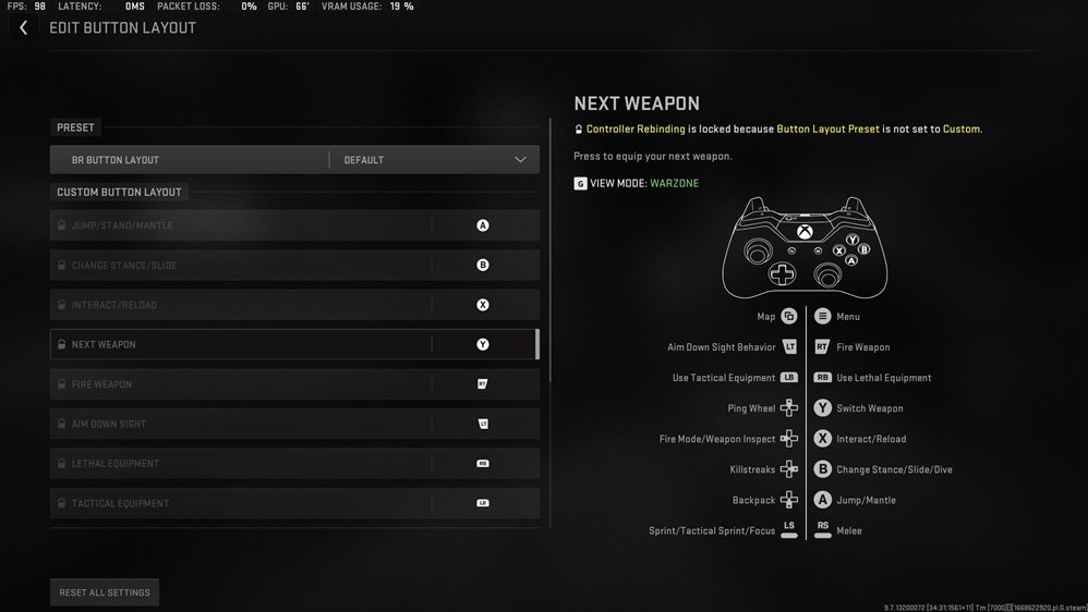 Warzone 2 Controller Controls