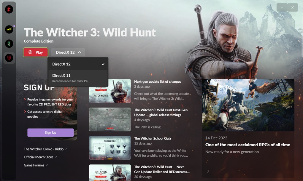 How to run Witcher 3 in DirectX 11 Mode