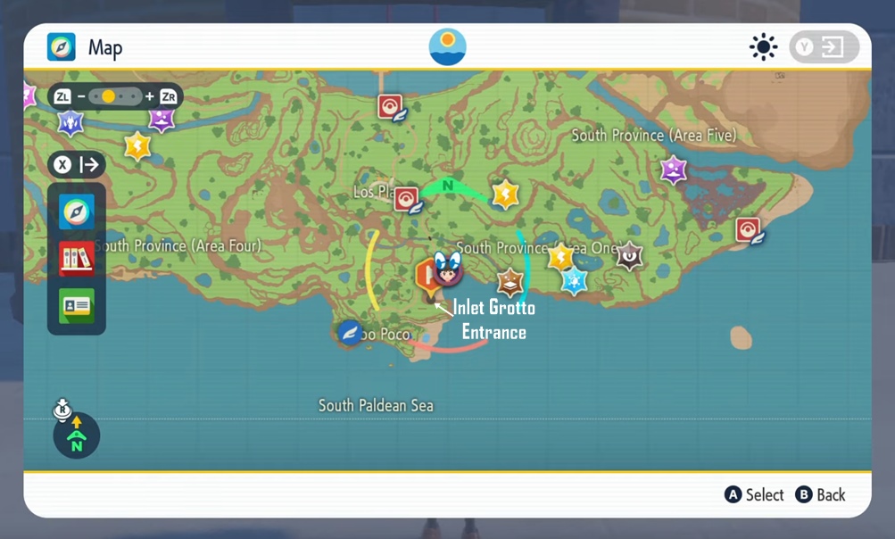 Screenshot showing the location where you can find Houndour in Pokemon Scarlet and Violet