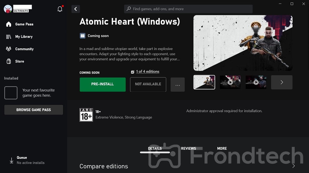 Screenshot of Atomic Heart on Game Pass