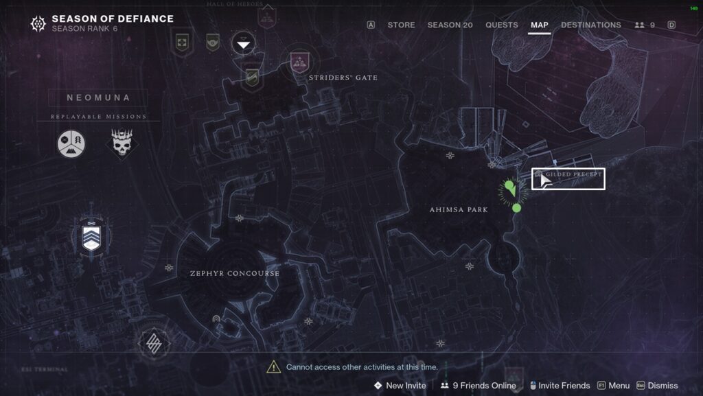 Guilded Precept Lost Sector Location in Destiny 2