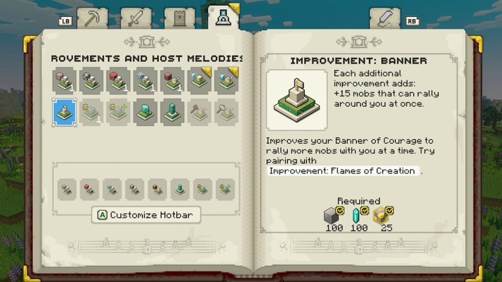 Craft Banner Improvement to control more Mobs in Minecraft Legends