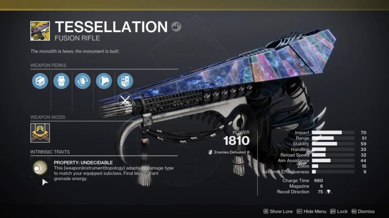 How to get Tessellation in Destiny 2