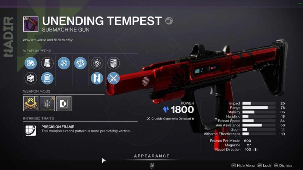 Unending Tempest God Roll - Destiny 2