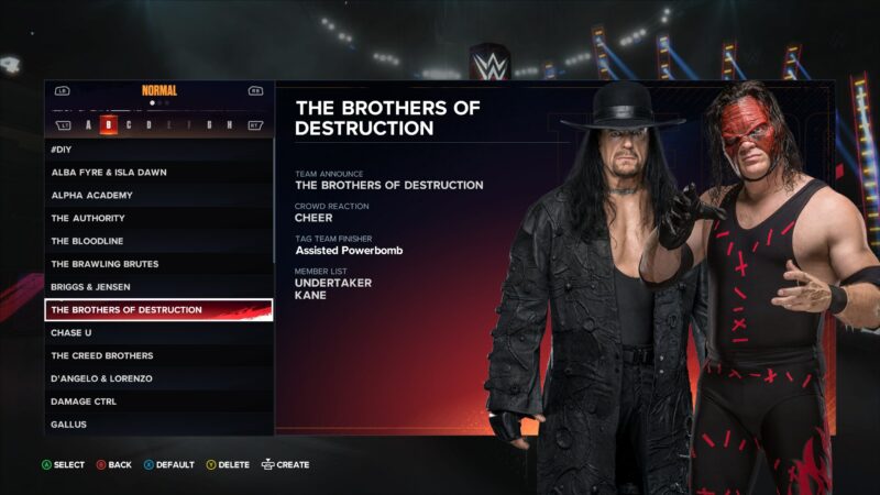 How to create Factions and Tag Teams in WWE 2K24
